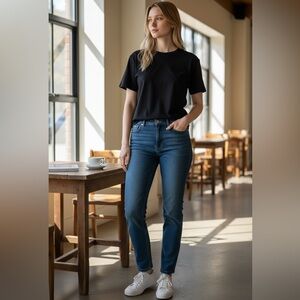 Agolde Nico Classic High-Rise button fly Women's Jeans in Dark Blue SZ 30